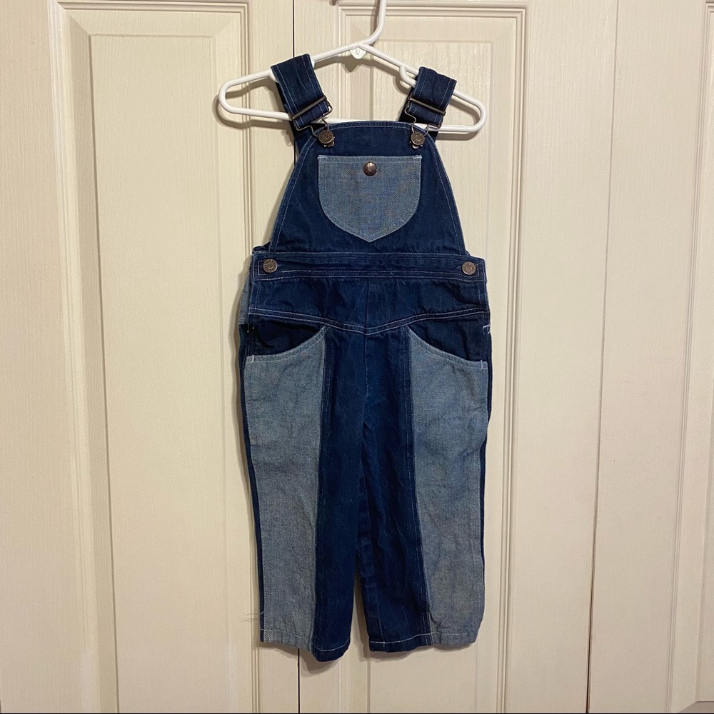 💙Vintage PIERRE BONEE two tone denim Bib Overalls💙